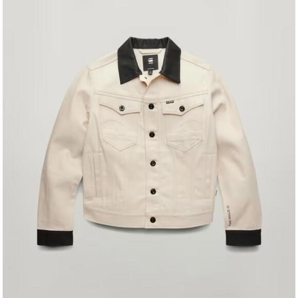 NWT G-Star RAW Arc 3D Denim Jacket PM Women’s Ecru Raw Denim Size XS - Picture 4 of 11